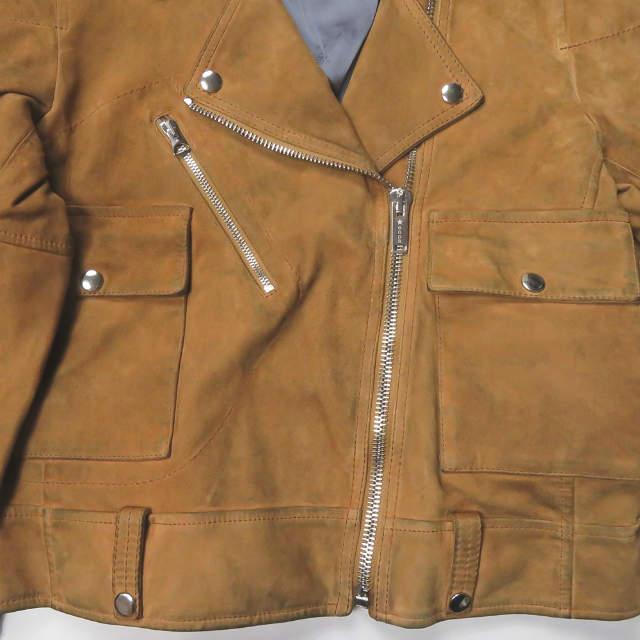 GOLDEN GOOSE ゴールデングース ダメージ加工スエードダブルライダースジャケット S ブラウン レザージャケット Deuxieme Classe lc31597 |  | 04