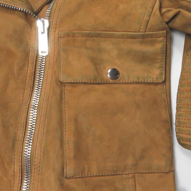 GOLDEN GOOSE ゴールデングース ダメージ加工スエードダブルライダースジャケット S ブラウン レザージャケット Deuxieme Classe lc31597 |  | 06