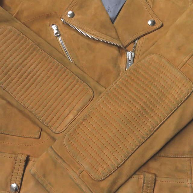 GOLDEN GOOSE ゴールデングース ダメージ加工スエードダブルライダースジャケット S ブラウン レザージャケット Deuxieme Classe lc31597 |  | 07