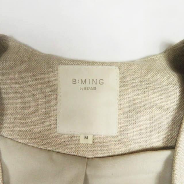 B:MING by BEAMS ビーミング バイ ビームス 20SS リネンノーカラーダブルコート 93-19-0259-462 M ベージュ アウター lc31689 |  | 02