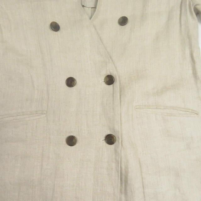 B:MING by BEAMS ビーミング バイ ビームス 20SS リネンノーカラーダブルコート 93-19-0259-462 M ベージュ アウター lc31689 |  | 04