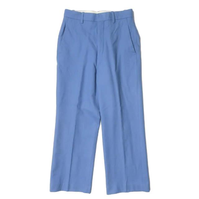 Drawer ドゥロワー 日本製 ストレッチウール アンクル丈ハイウエストストレートパンツ 6514-236-0756 34 ブルー スラックス lc31745 | 