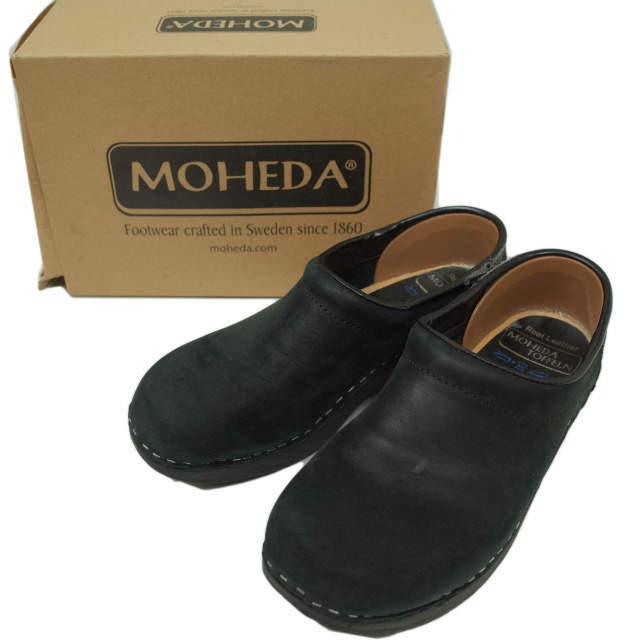 MOHEDA TOFFELN モヘダトフェール PREBEN 750PU - Closed Heel ヌバックレザーサボ 39(23.5-24.0cm) ブラック クロッグ シューズ lc31794 | 