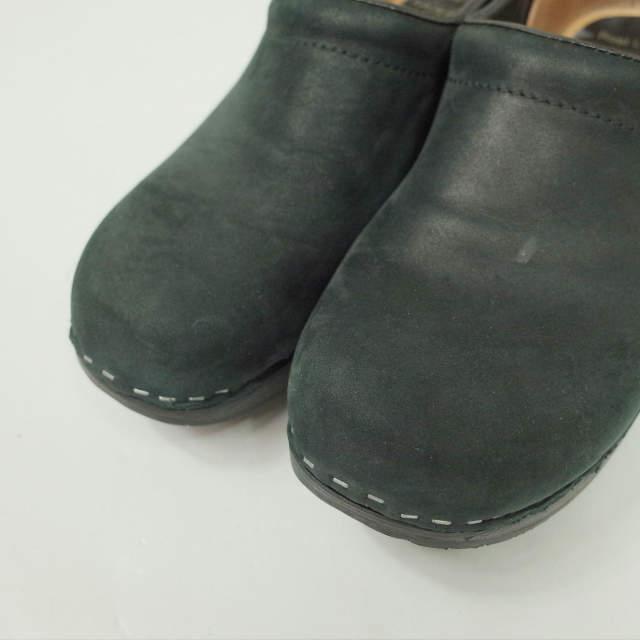 MOHEDA TOFFELN モヘダトフェール PREBEN 750PU - Closed Heel ヌバックレザーサボ 39(23.5-24.0cm) ブラック クロッグ シューズ lc31794 |  | 04