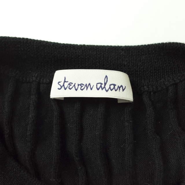 Steven Alan スティーブンアラン リブ編みショートスリーブコットンニット 8218-106-0105 ブラック セーター 半袖 プルオーバー lc31812 |  | 02