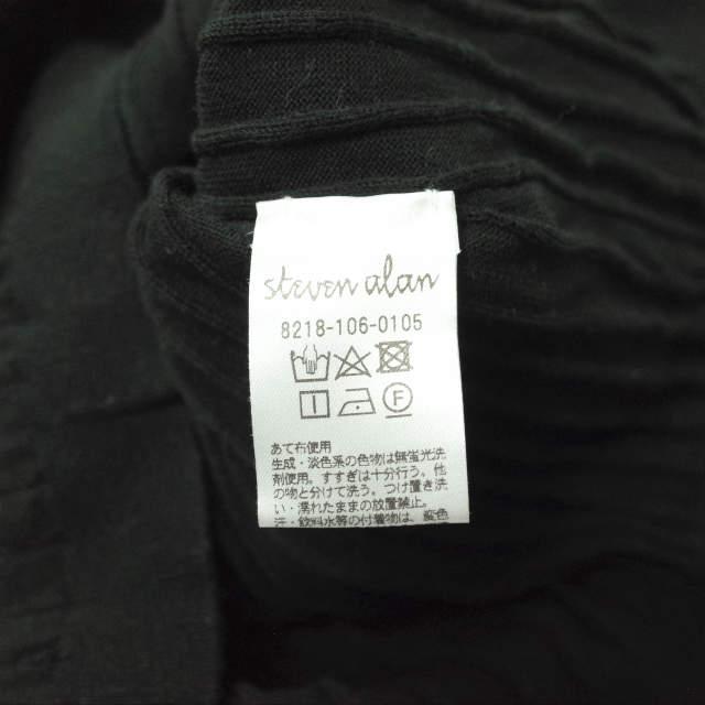 Steven Alan スティーブンアラン リブ編みショートスリーブコットンニット 8218-106-0105 ブラック セーター 半袖 プルオーバー lc31812 |  | 05