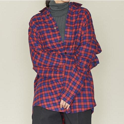 ASTRAET アストラット 日本製 チェックビッグシャツ 5421-270-0099 Free RED/NAVY UNITED ARROWS 長袖 オーバーサイズ トップス lc31886 |  | 07