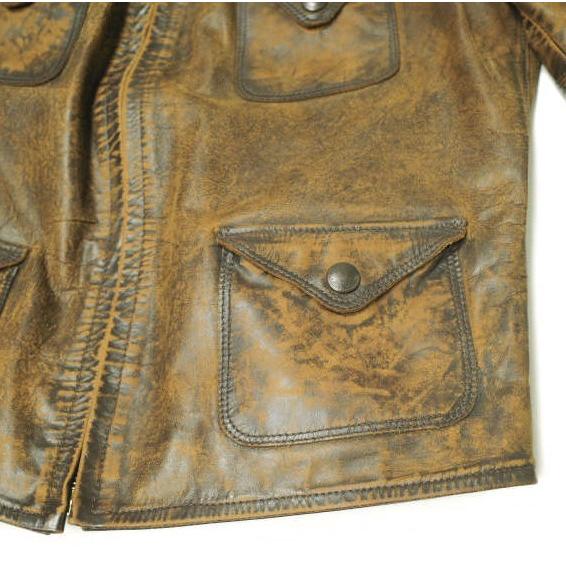 RRL ダブルアールエル フィッテド レザージャケット 282900913001 1 Brown Double RL ライダースジャケット レディース 定価323,400円 |  | 04