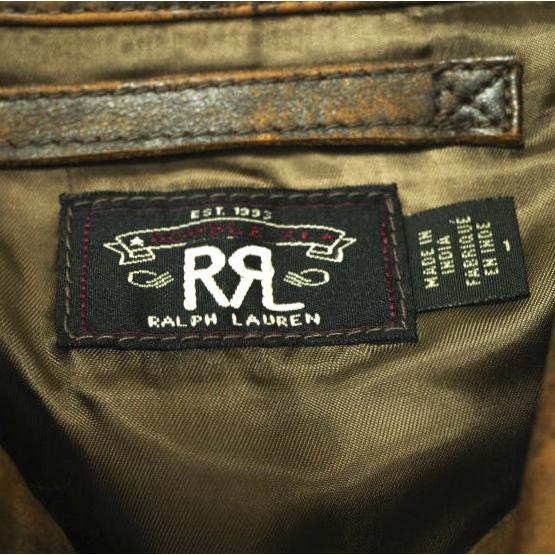 RRL ダブルアールエル フィッテド レザージャケット 282900913001 1 Brown Double RL ライダースジャケット レディース 定価323,400円 |  | 06