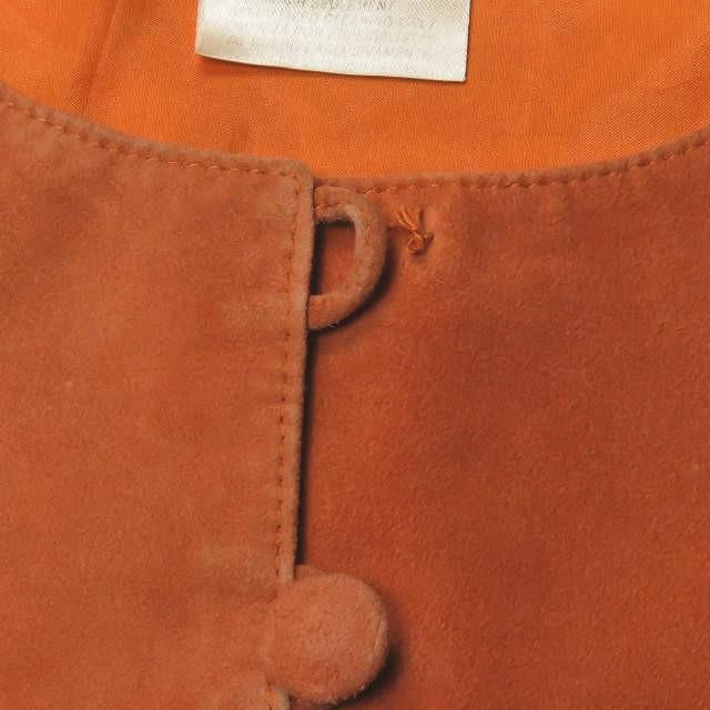 エルメス HERMES フランス製 馬車柄プリント スエードシルクベスト 36 オレンジ ジレ トップス |  | 04