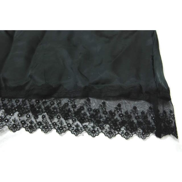 リミフゥ LIMI feu 18SS 裾レース キュプラキャミソールワンピース LW-D39-212 S ブラック ノースリーブ トップス |  | 05