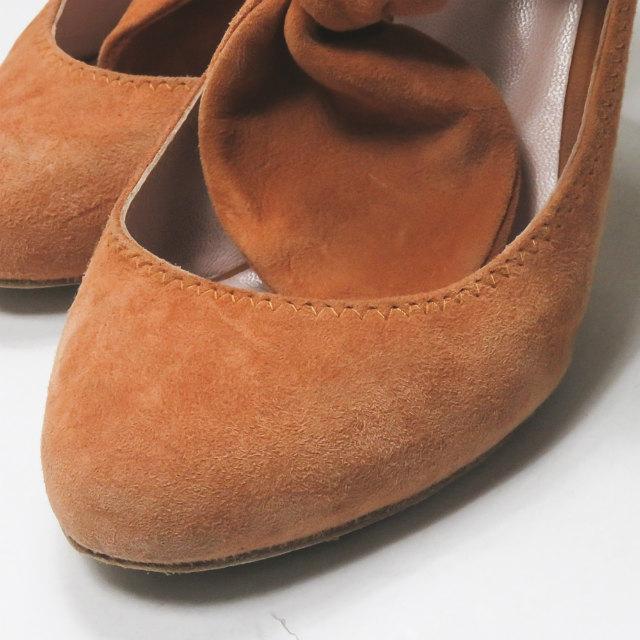 CARVEN カルヴェン カルベン リボンアンクルストラップ ゴートスエードパンプス 37(23cm) キャラメル やぎ革 ラウンドトゥ シューズ lm1377 |  | 06