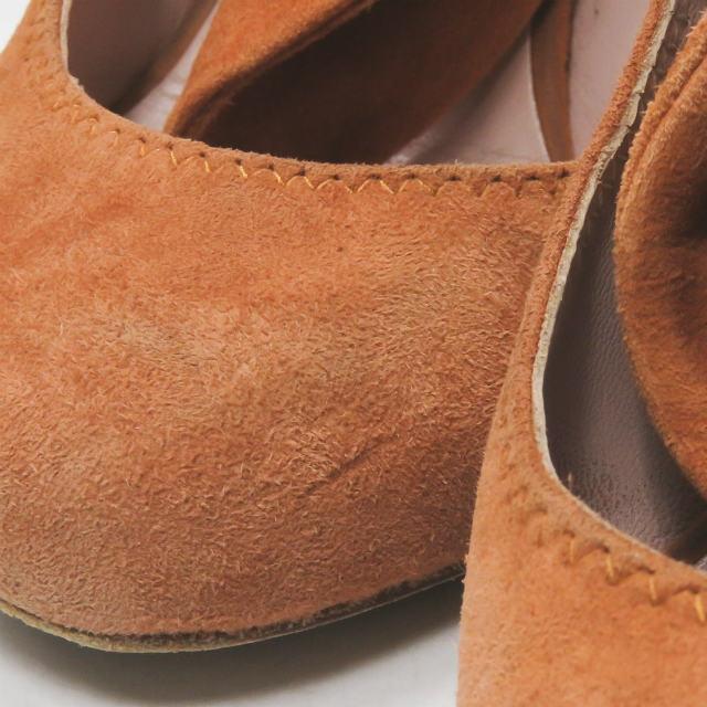 CARVEN カルヴェン カルベン リボンアンクルストラップ ゴートスエードパンプス 37(23cm) キャラメル やぎ革 ラウンドトゥ シューズ lm1377 |  | 07