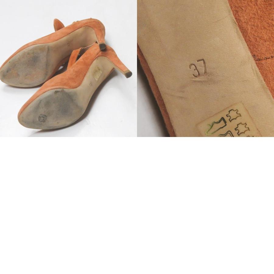 CARVEN カルヴェン カルベン リボンアンクルストラップ ゴートスエードパンプス 37(23cm) キャラメル やぎ革 ラウンドトゥ シューズ lm1377 |  | 09