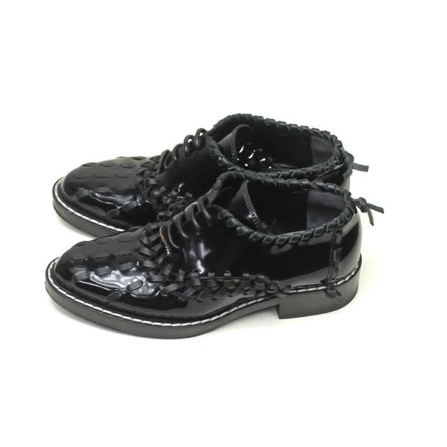 LOUIS VUITTON ルイ・ヴィトン 16SS MANGA FLAT RICHELIEU 編み上げエナメルレースアップシューズ A95lBGZAA 34(21.5cm) ブラック lm1423 |  | 01