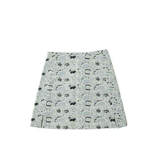 ルイ・ヴィトン LOUIS VUITTON イタリア製 フラワーモチーフレース台形スカート FBJB03AKC 34 グレー/ブラック ゴブラン ボトムス |  | 01