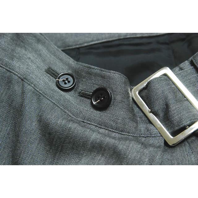 LIMI feu リミフゥ 18SS 日本製 ベルテッドヘリンボーンタックワイドスラックス LW-P05-210 S グレー パンツ ベルト付き バギー lm1480 |  | 05