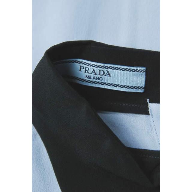 PRADA プラダ シルクバックボタンクレリックシャツ DNA711 S161 1H51 36 ブルー 七分袖 ブラウス トップス |  | 02
