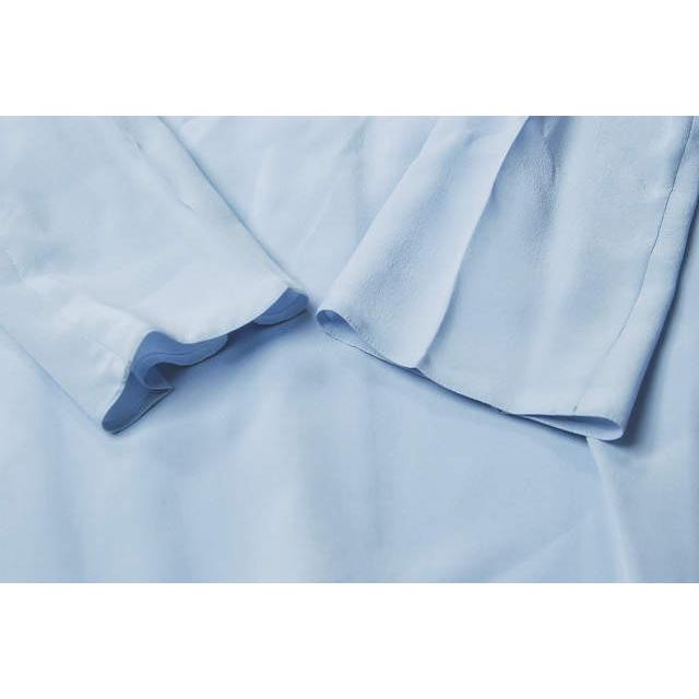 PRADA プラダ シルクバックボタンクレリックシャツ DNA711 S161 1H51 36 ブルー 七分袖 ブラウス トップス |  | 05