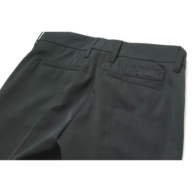 【美品/希少デザイン】PRADA スラックス ラバーロゴ 48 ストレッチ PRADA プラダ ストレッチポリエステルツイル スリムスラックス