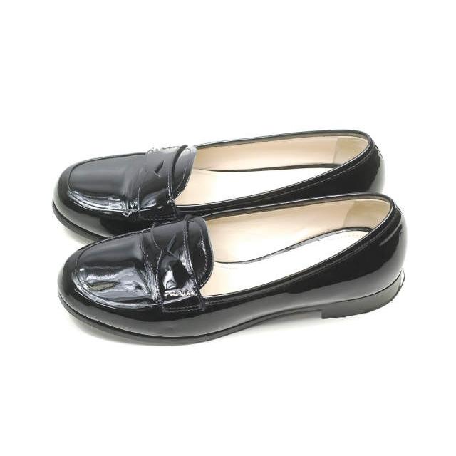 PRADA プラダ イタリア製 エナメルペニーローファー 1D344D 36.5(23.5cm) ブラック パテント レザー コイン シューズ |  | 01