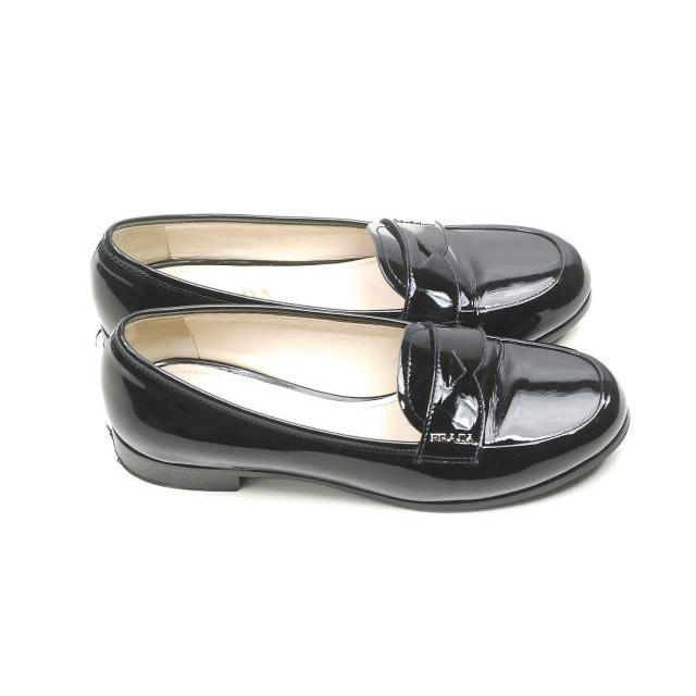 PRADA プラダ イタリア製 エナメルペニーローファー 1D344D 36.5(23.5cm) ブラック パテント レザー コイン シューズ |  | 03