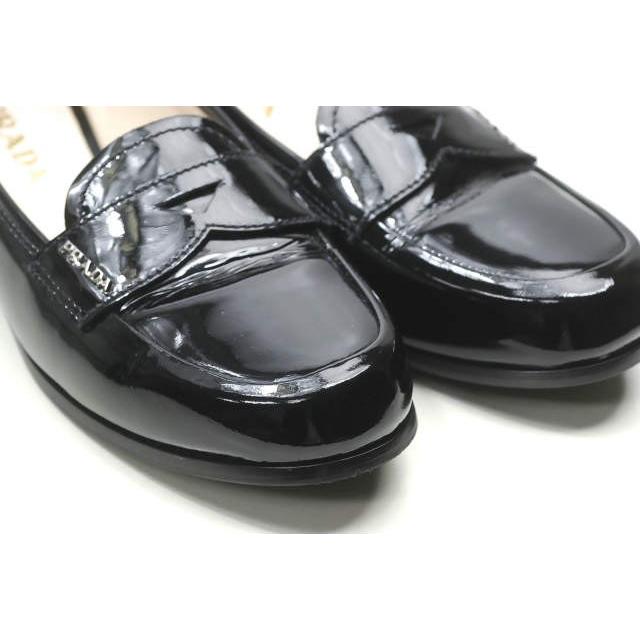 PRADA プラダ イタリア製 エナメルペニーローファー 1D344D 36.5(23.5cm) ブラック パテント レザー コイン シューズ |  | 06