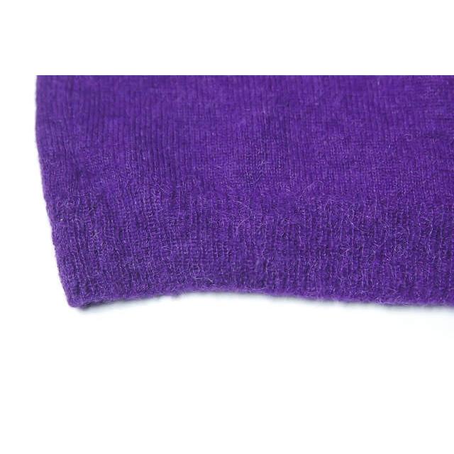 LIMI feu リミフゥ 18AW 日本製 アルパカクルーネックカーディガン LV-K21-160 パープル  ニット デザイン トップス | LIMI feu | 07