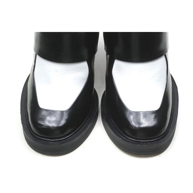 CARVEN カルヴェン Round Toe Leather Mules 2トーンレザーミュール 966SC137 36(23cm) ブラック/ホワイト ヒール エナメル |  | 07