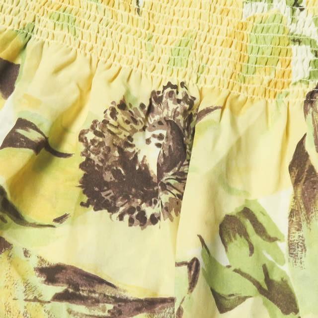 CELINE セリーヌ フランス製 シルクフラワープリントチューブトップチュニック 38 イエロー ブラウス トップス |  | 05