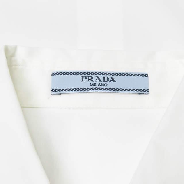 PRADA プラダ ストレッチコットンソリッドカラーシャツ DNA634 S152 F62 36 ホワイト 長袖 レギュラーカラー トップス |  | 02