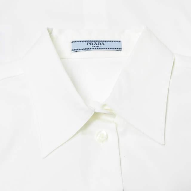 PRADA プラダ ストレッチコットンソリッドカラーシャツ DNA634 S152 F62 36 ホワイト 長袖 レギュラーカラー トップス |  | 03
