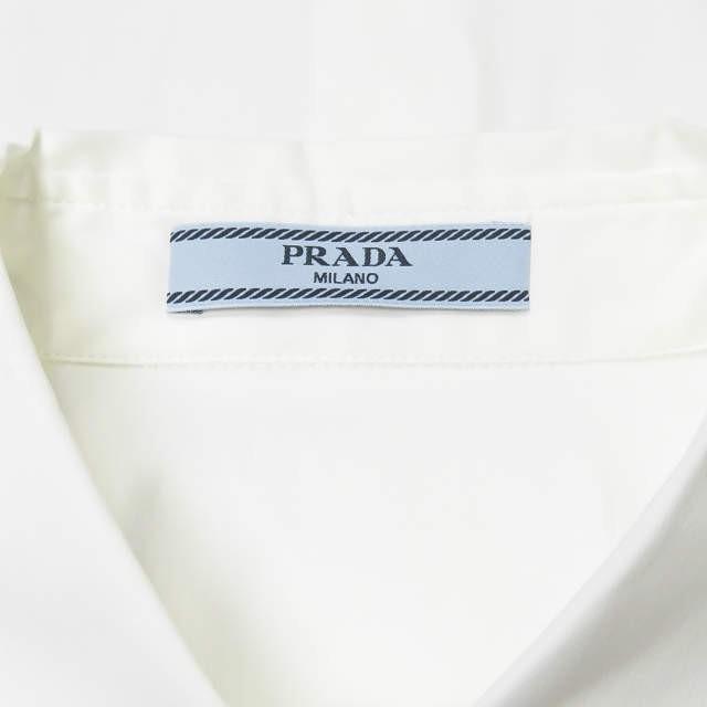 PRADA プラダ ストレッチコットンソリッドカラーシャツ DNA634 S152 F62 36 ホワイト 長袖 レギュラーカラー トップス |  | 02