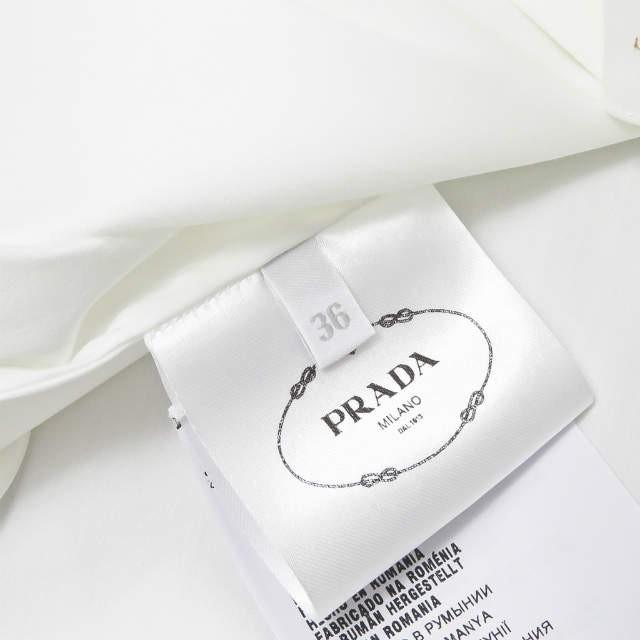 PRADA プラダ ストレッチコットンソリッドカラーシャツ DNA634 S152 F62 36 ホワイト 長袖 レギュラーカラー トップス |  | 05