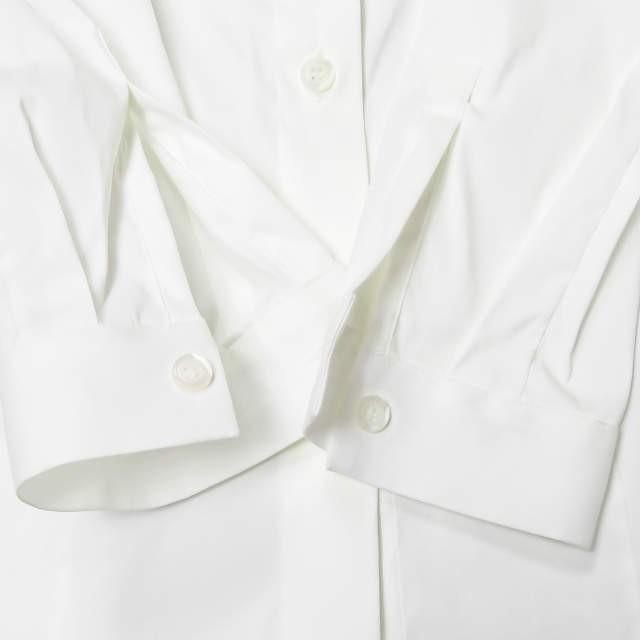 PRADA プラダ ストレッチコットンナローフィットソリッドシャツ DNA562 S122 F62 36 ホワイト 長袖 レギュラーカラー トップス |  | 05