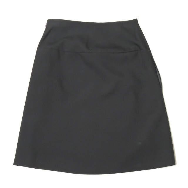 PRADA プラダ ジョーゼット台形スカート DNA593 S142 1DQN 38 ブラック フレア ポリエステル ボトムス ☆☆lm1597 |  | 01