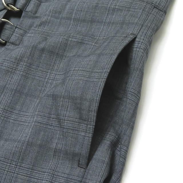 LIMI feu リミフゥ 19SS 日本製 ウールグレンチェックワイドラップパンツ LH-P16-105 S ダークグレー スラックス ボトムス |  | 04