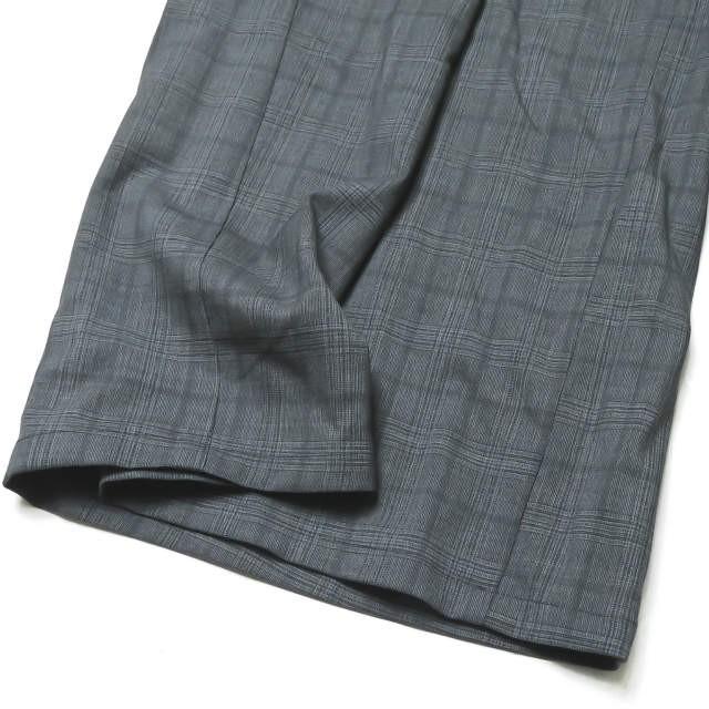 LIMI feu リミフゥ 19SS 日本製 ウールグレンチェックワイドラップパンツ LH-P16-105 S ダークグレー スラックス ボトムス |  | 07
