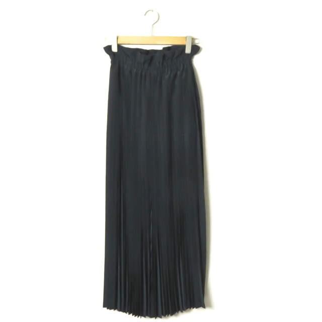 リミフゥ LIMI feu 19SS 日本製 プリーツイージーマキシスカート LH-S02-901 S ネイビー ロング ポリエステル ボトムス | 
