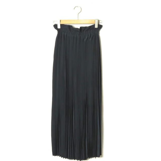 リミフゥ LIMI feu 19SS 日本製 プリーツイージーマキシスカート LH-S02-901 S ネイビー ロング ポリエステル ボトムス |  | 01