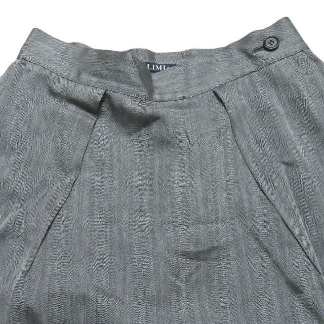 LIMI feu リミフゥ 18AW 日本製 レーヨンヘリンボーンマキシスカート LW-S02-210 S グレー ロング シルク タック ボトムス |  | 03