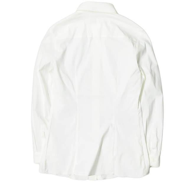 PRADA プラダ ストレッチコットンナローフィットソリッドシャツ DNA562 S122 F62 38 ホワイト 長袖 レギュラーカラー トップス |  | 01