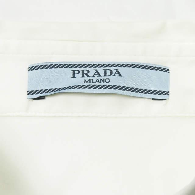 PRADA プラダ ストレッチコットンナローフィットソリッドシャツ DNA562 S122 F62 38 ホワイト 長袖 レギュラーカラー トップス |  | 02