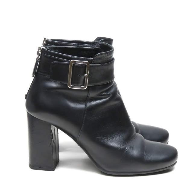 PRADA プラダ イタリア製 バックジップストラップブーティー 36(23cm) ブラック レザー ショート シューズ |  | 03
