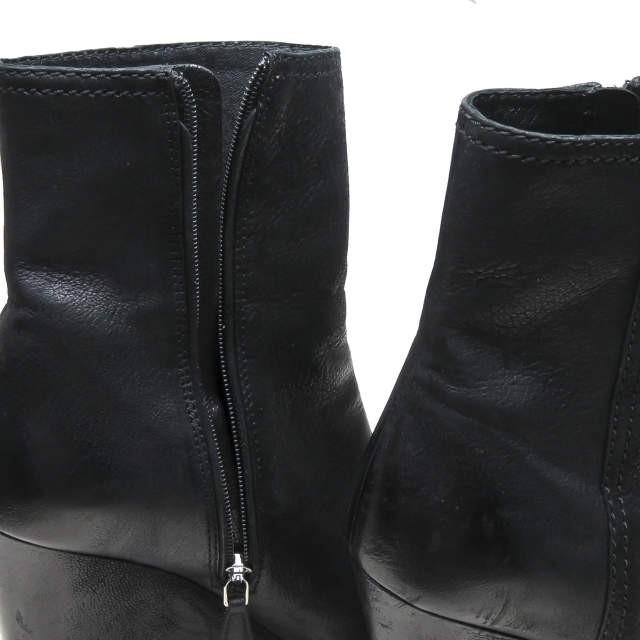 PRADA SPORT プラダスポーツ ウェッジソールサイドジップブーツ 36.5(23.5cm) ブラック レザー シューズ |  | 04