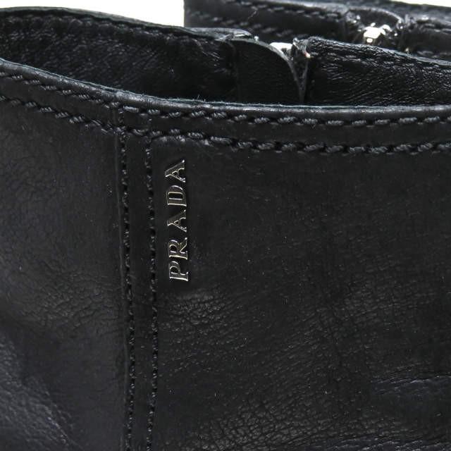 PRADA SPORT プラダスポーツ ウェッジソールサイドジップブーツ 36.5(23.5cm) ブラック レザー シューズ |  | 05