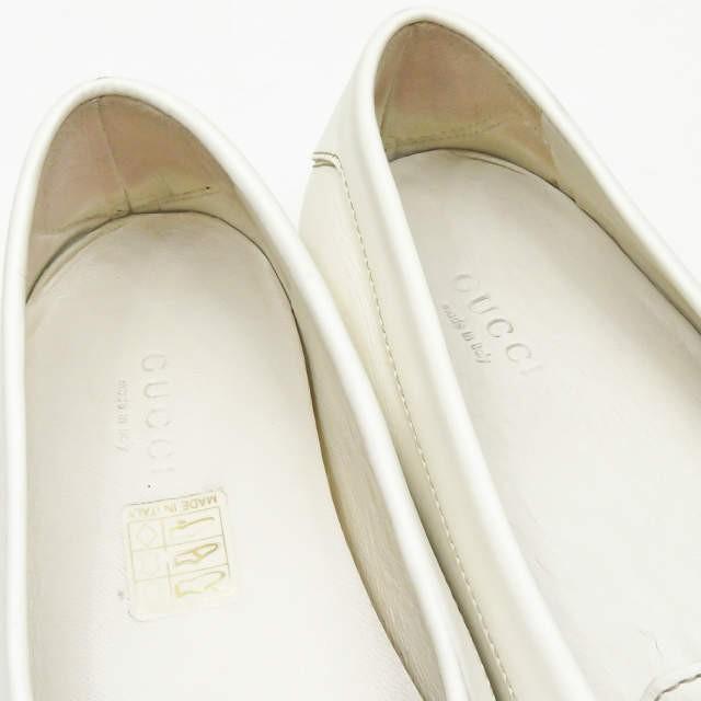 グッチ GUCCI イタリア製 レザードライビングシューズ 35.5(22.5cm) オフホワイト ローファー モカシン シューズ |  | 04