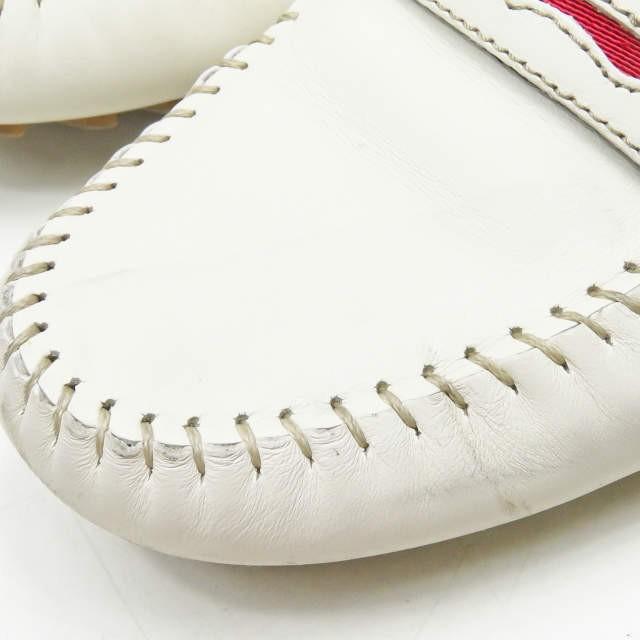 グッチ GUCCI イタリア製 レザードライビングシューズ 35.5(22.5cm) オフホワイト ローファー モカシン シューズ |  | 07