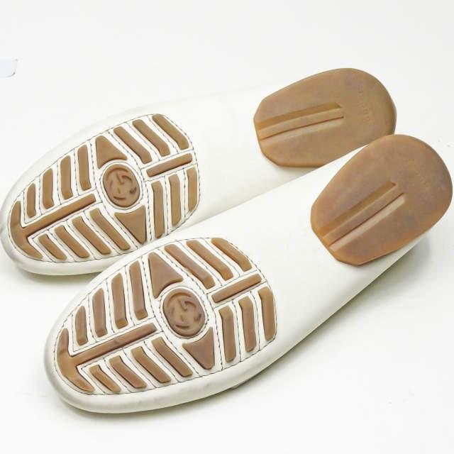 グッチ GUCCI イタリア製 レザードライビングシューズ 35.5(22.5cm) オフホワイト ローファー モカシン シューズ |  | 09