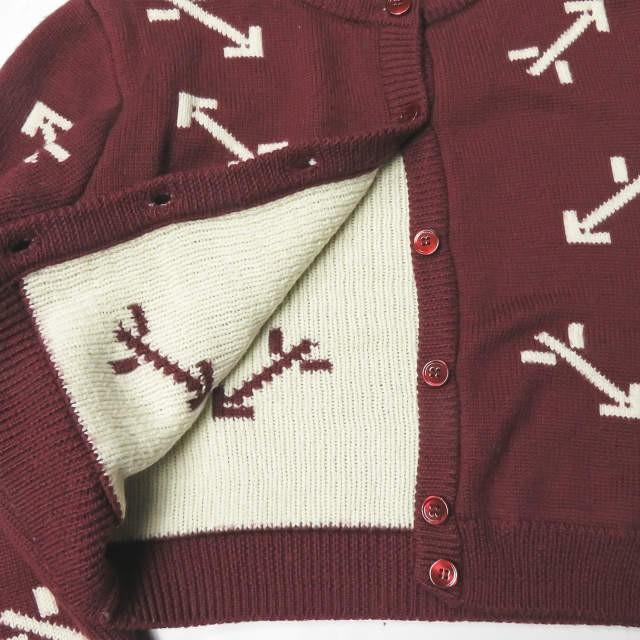 カルヴェン CARVEN アローニットクルーネックカーディガン 878CA33 S ボルドー 長袖 ウール トップス |  | 05